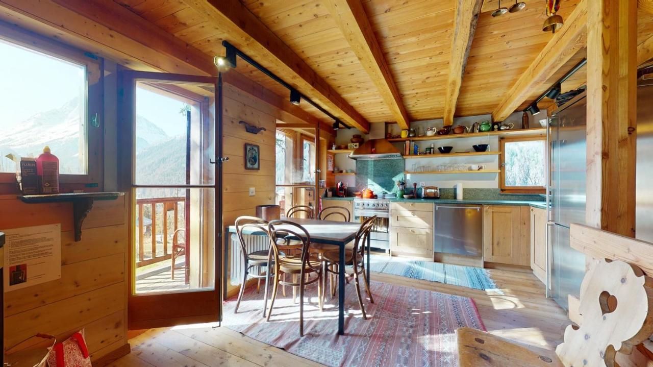 Idyllic In Evolene, With View On The Dent Blanche And The Mountains Evolène