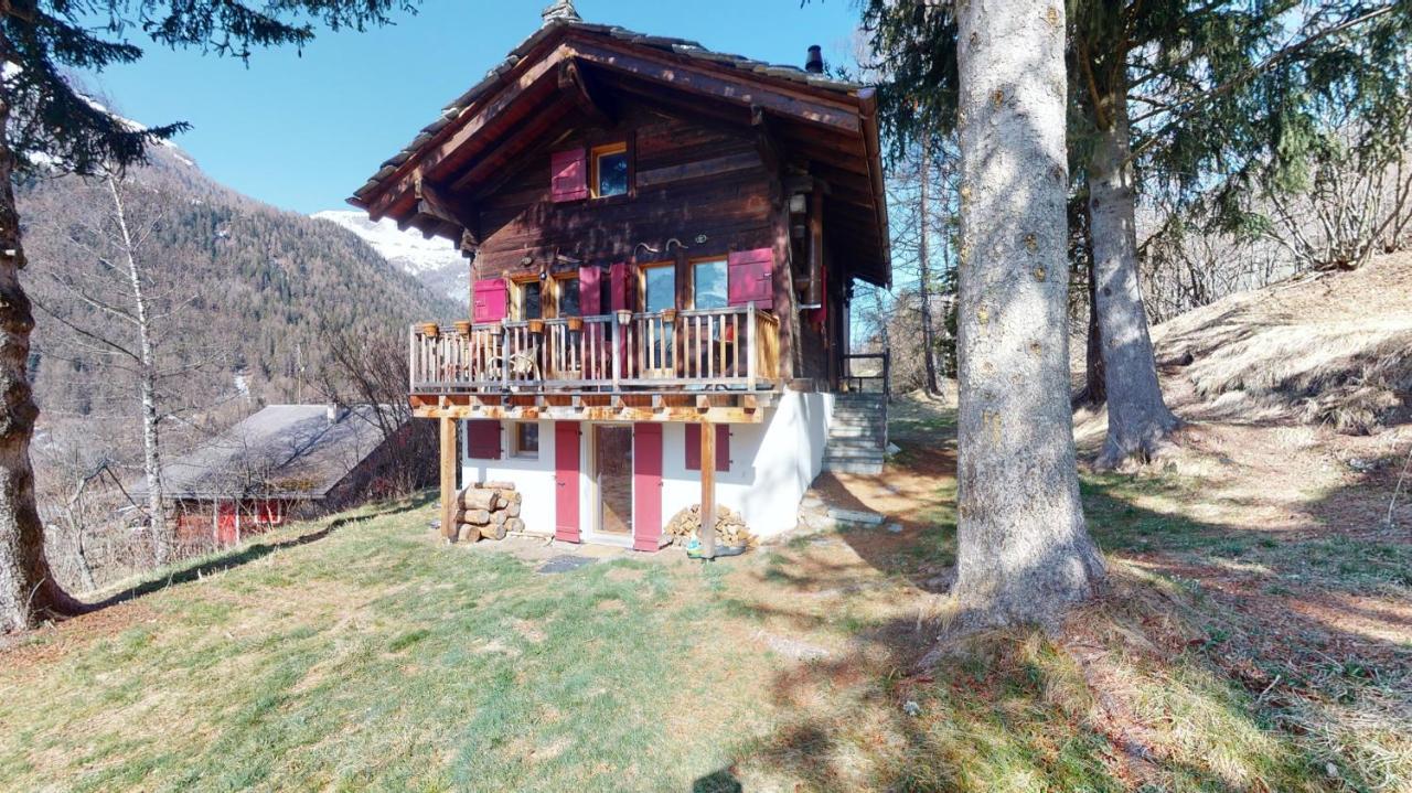 Idyllic In Evolene, With View On The Dent Blanche And The Mountains Evolène