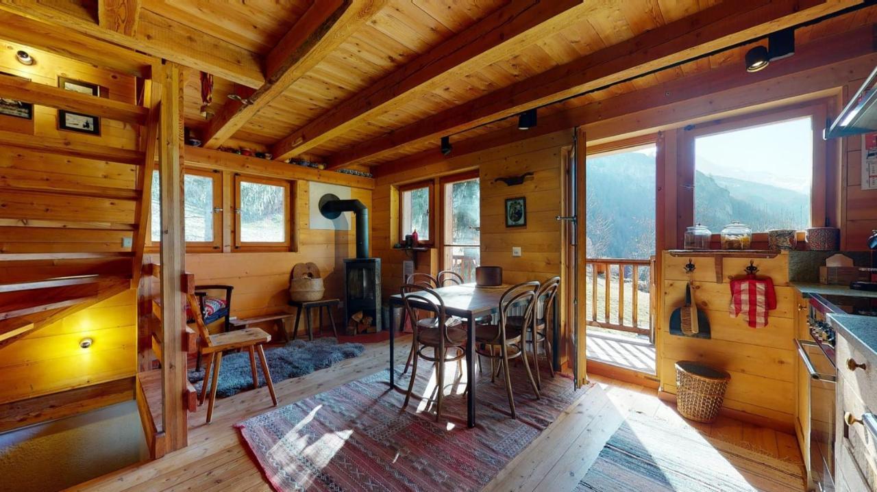 Idyllic In Evolene, With View On The Dent Blanche And The Mountains
